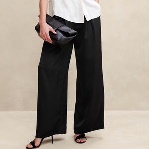 Banana Republic Silky Pleated Wide Leg Pant